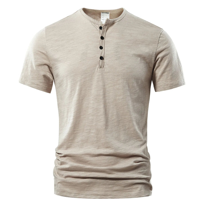 Heren Henley T-shirt - Casual & Klassiek