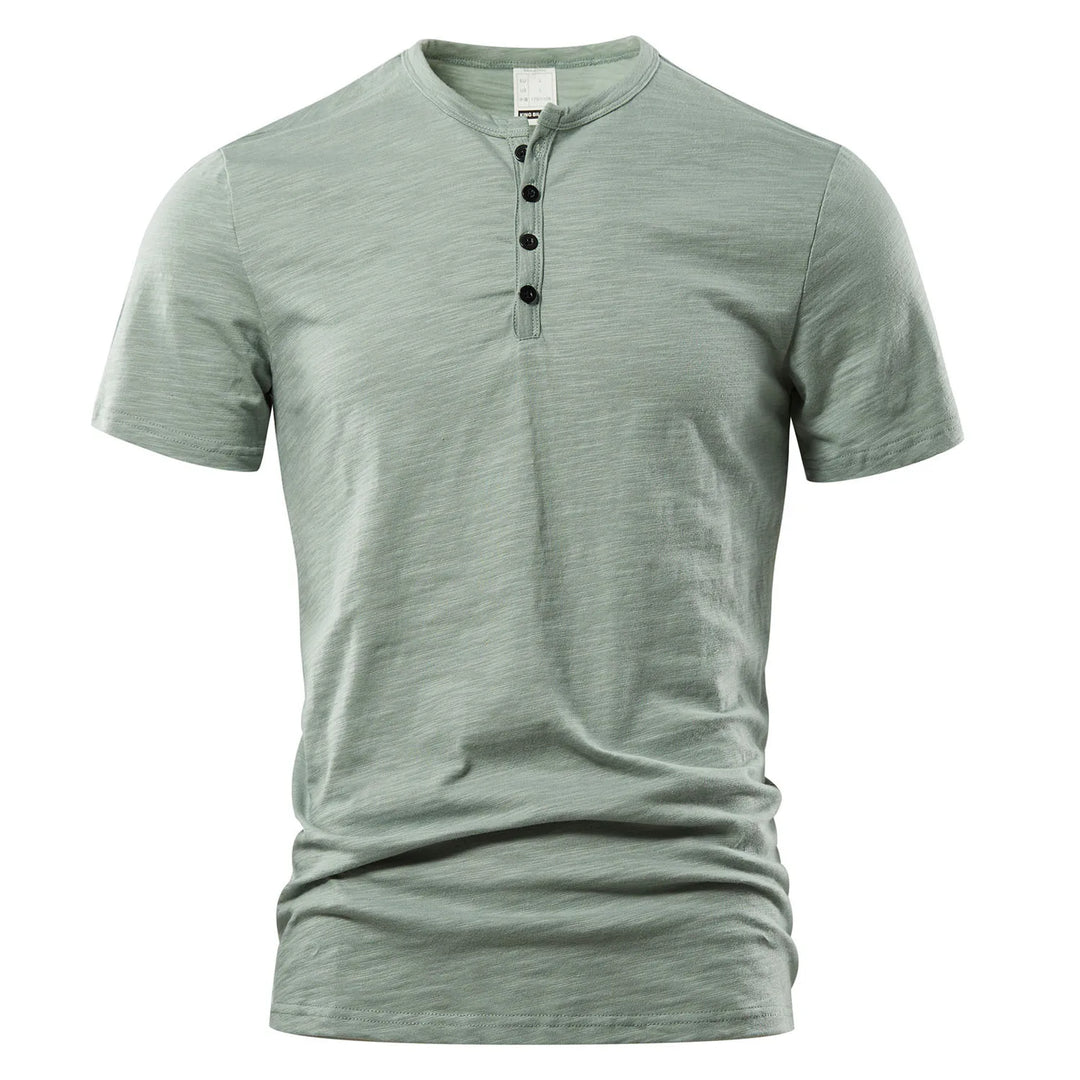 Heren Henley T-shirt - Casual & Klassiek