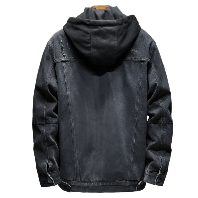 Heren spijkerjack met moderne capuchon - Elrick