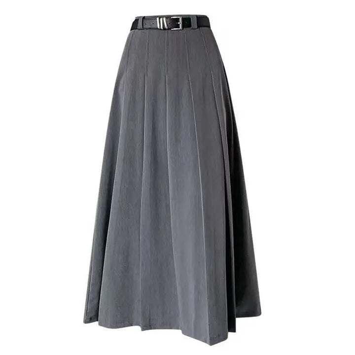 Geplooide midirok met ceintuur voor dames - elegant & veelzijdig