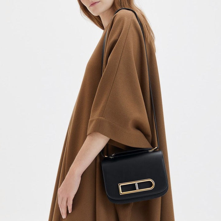Ember Elegante leren crossbodytas