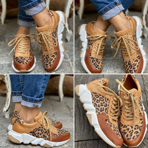 Claire - Stijlvolle damessneakers met luipaardprint en lichtgewicht comfort