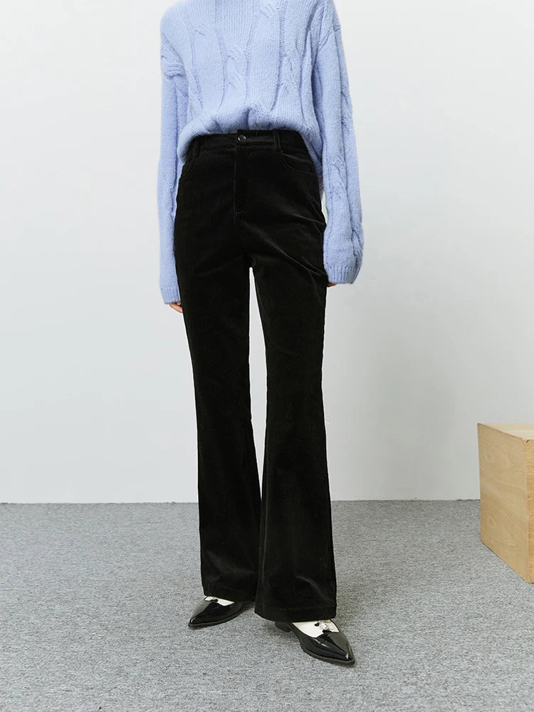 Corduroy damesbroek in recht silhouet - Ailbhe