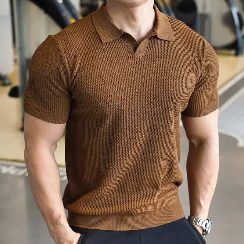 Slim fit poloshirt voor heren - Yinx