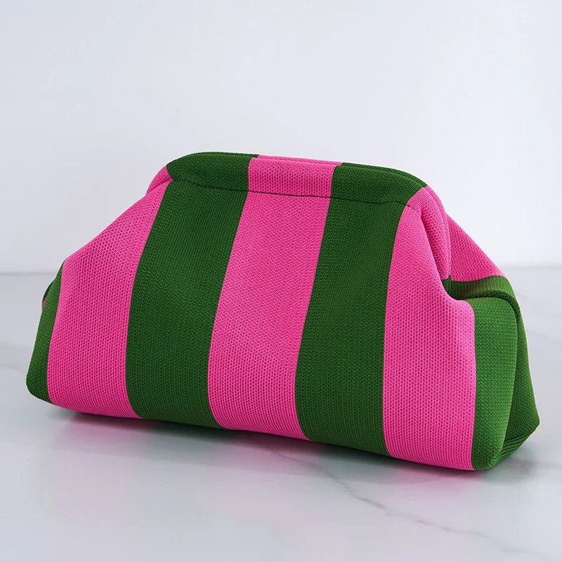 Vrouwen geweven tas lente zomer stijl met gestreept design