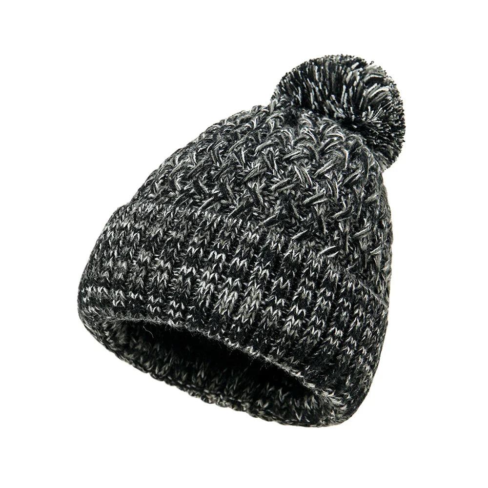 Gebreide damesmuts met pompon - Kireva