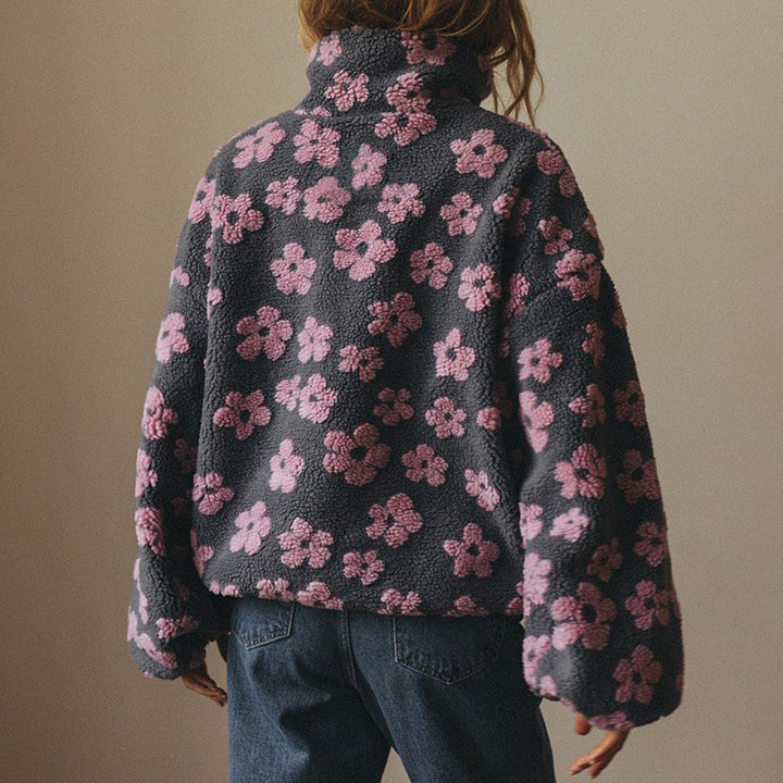 Fleece damessweatshirt met grote zak - Liora