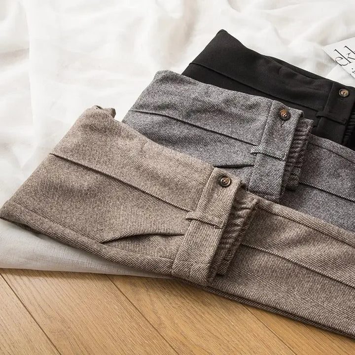 Wollen damesbroek met hoge taille - Selvia