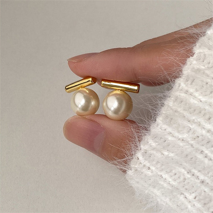 Parelmoer Bar Oorbellen