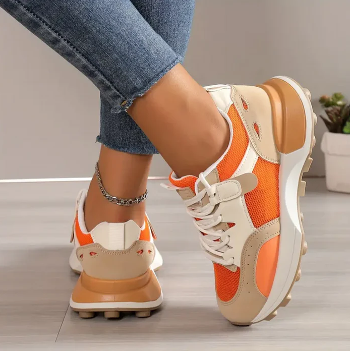 Debby - Stijlvolle damessneakers in kleurblokdesign met hoog draagcomfort