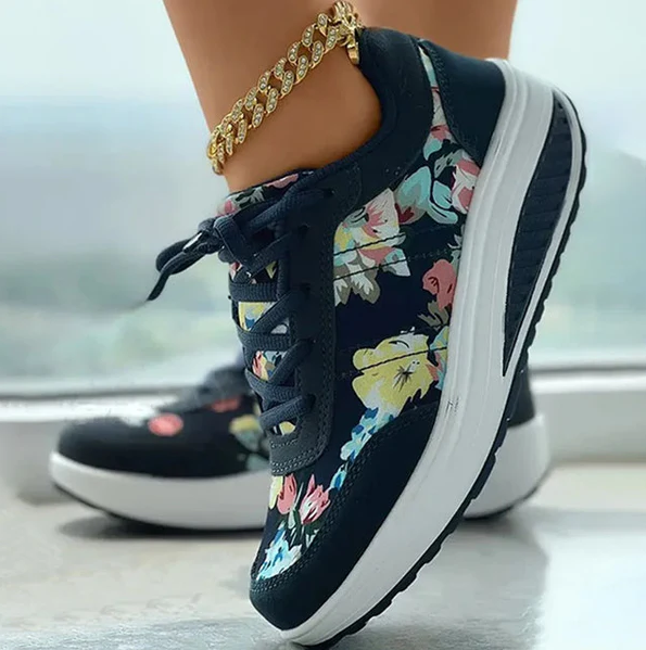 Luisa - Zomerse canvas schoenen met bloemenpatroon voor dames
