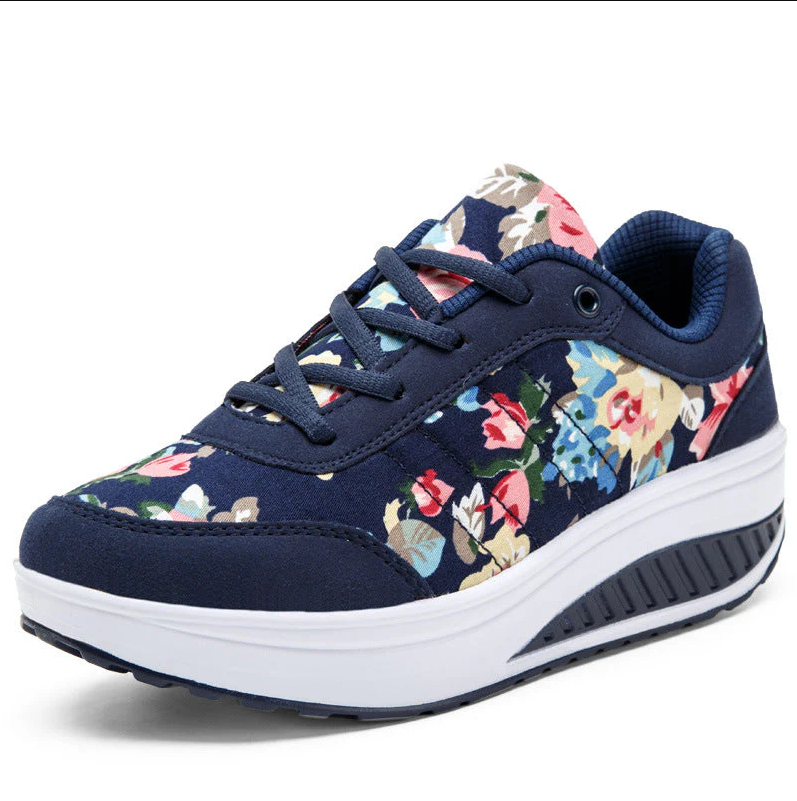 Luisa - Zomerse canvas schoenen met bloemenpatroon voor dames
