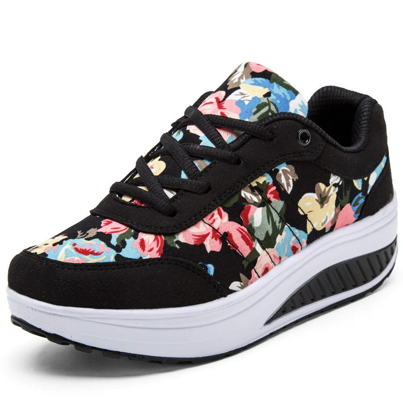 Luisa - Zomerse canvas schoenen met bloemenpatroon voor dames