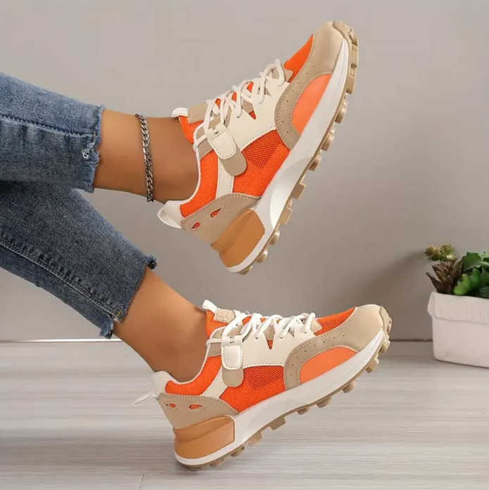 Debby - Stijlvolle damessneakers in kleurblokdesign met hoog draagcomfort