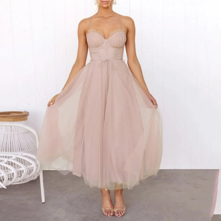 Madeline - Avondjurk van mesh