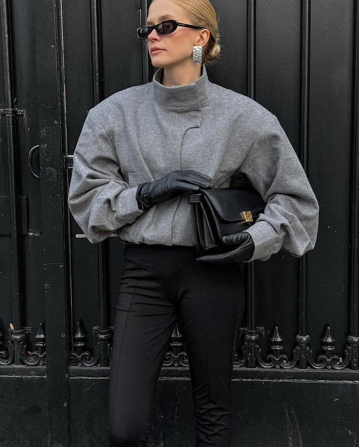 Kort damesjack met hoge kraag - Yasmin