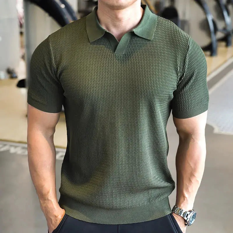 Slim fit poloshirt voor heren - Yinx