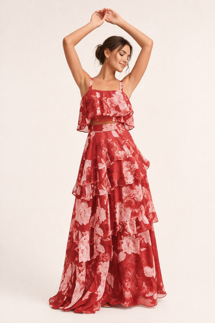 Elegante set met bloemen voor dames in zomerse stijl - Alessandra