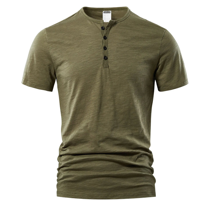 Heren Henley T-shirt - Casual & Klassiek