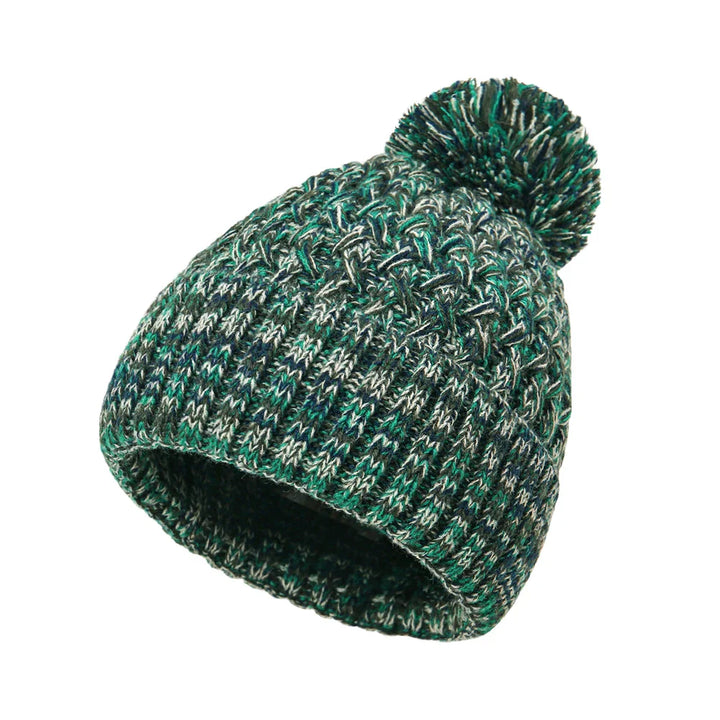 Gebreide damesmuts met pompon - Kireva