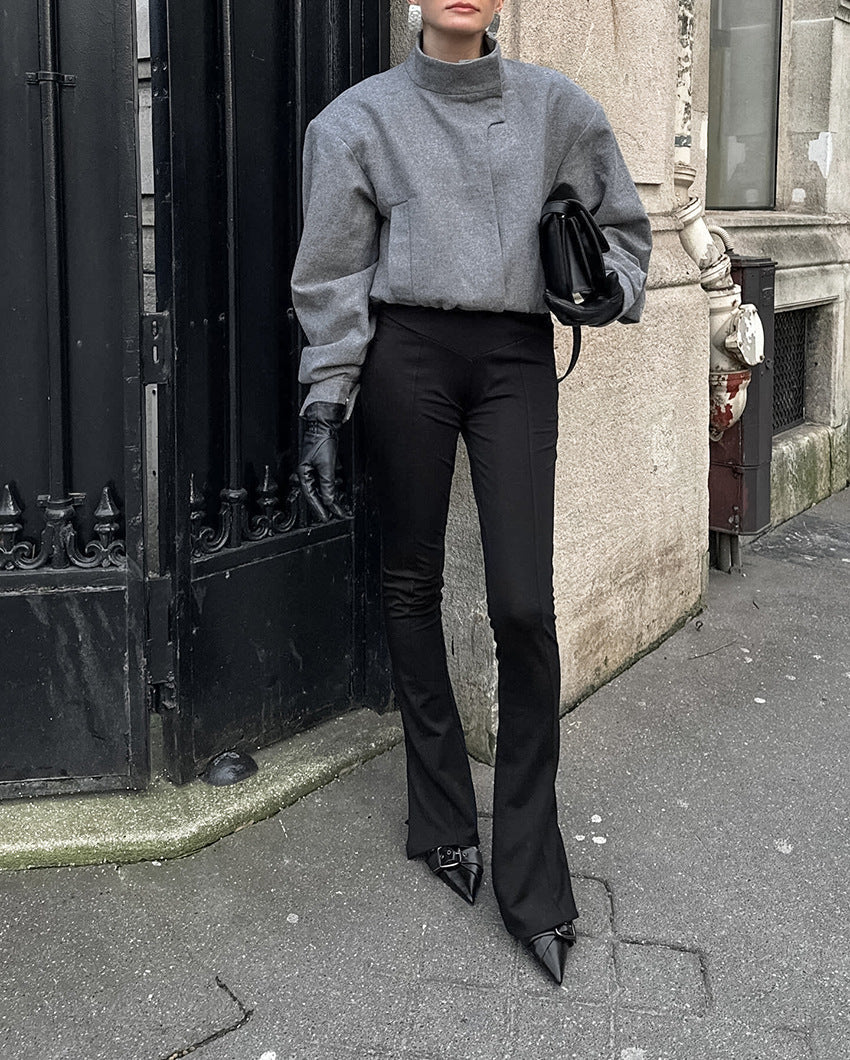 Kort damesjack met hoge kraag - Yasmin