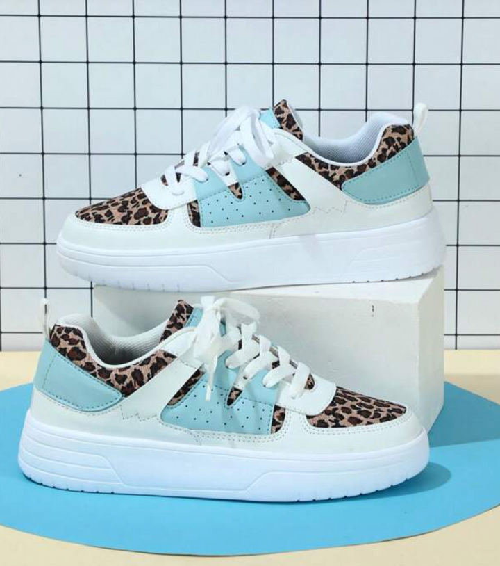 Sophie - Modieuze zachte sneakers voor dames met luipaardprint en spannende prints