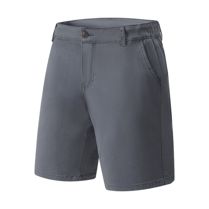 Rechte, casual, geweven stretchshort voor heren - Andrés