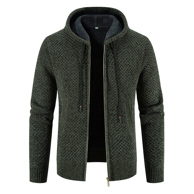 Herencardigan met capuchon en binnenvoering - Rynor