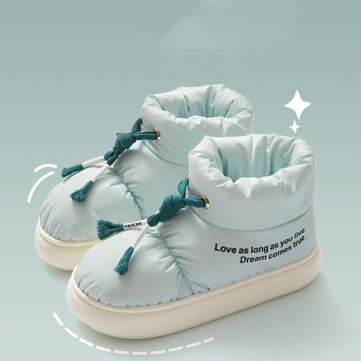 Waterdichte enkellaarsjes met vetersluiting - Elodie