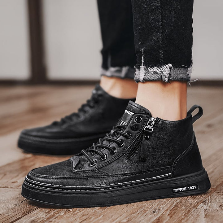 Enkellaarsjes voor heren met warme voering en veter - Renard