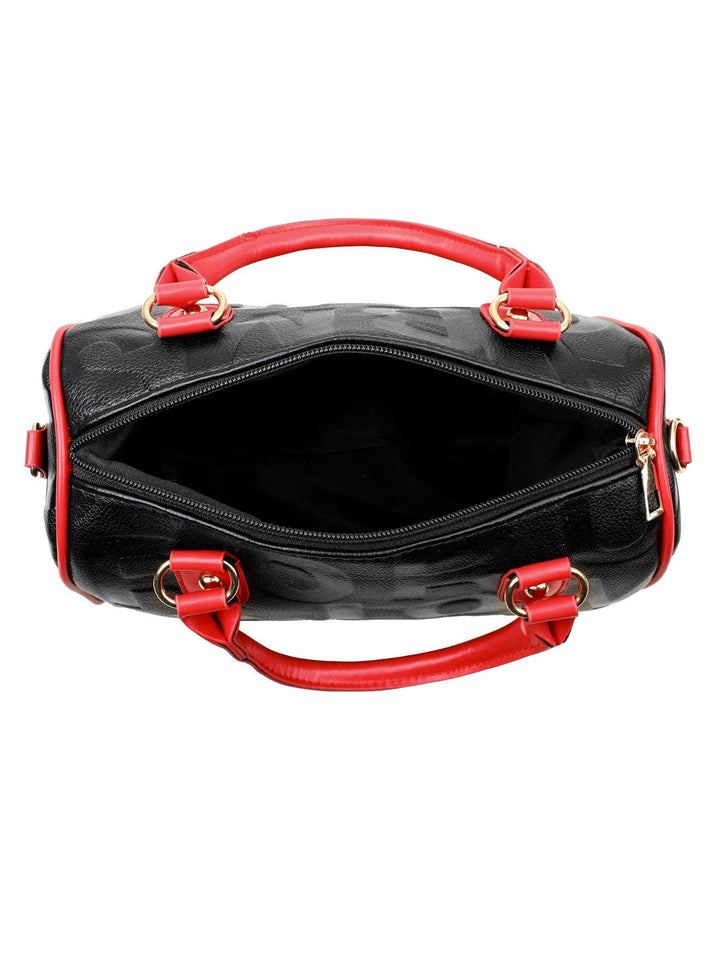 Damestas van kunstleer met reliëf - Yanelis