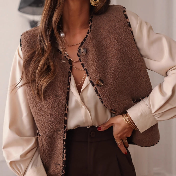 Damesgilet met fleece-effect - Iselya