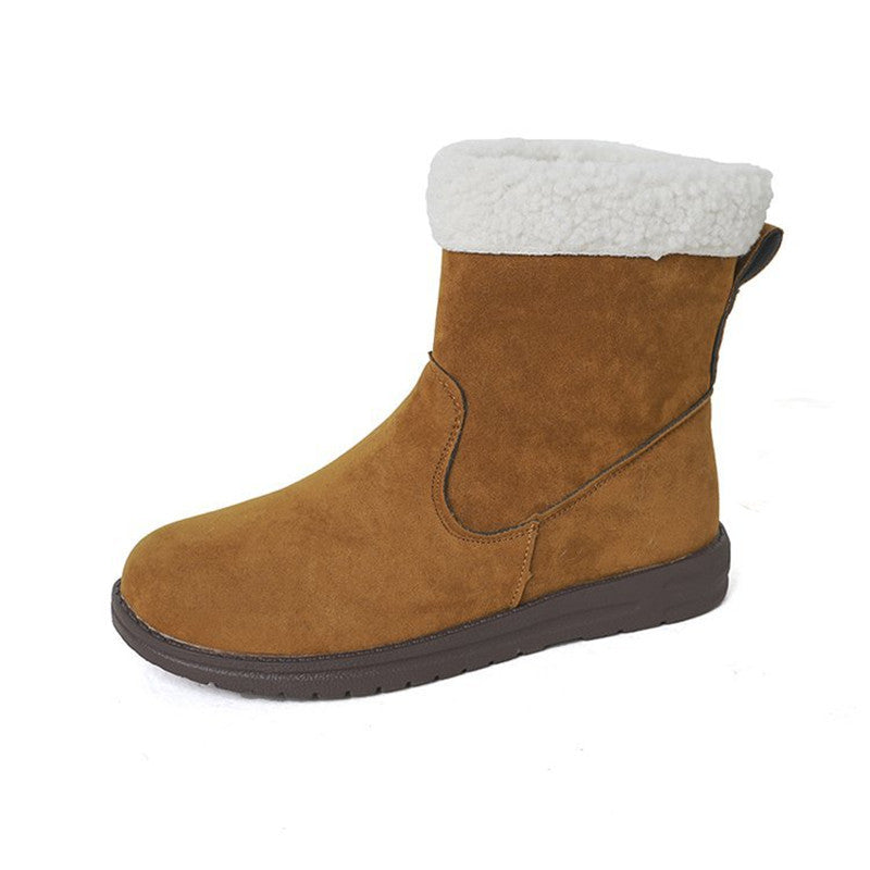 Enkellaarsjes met suède-effect voor dames - Maerise