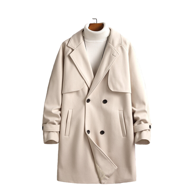 Lange herenjas van wol - Armand