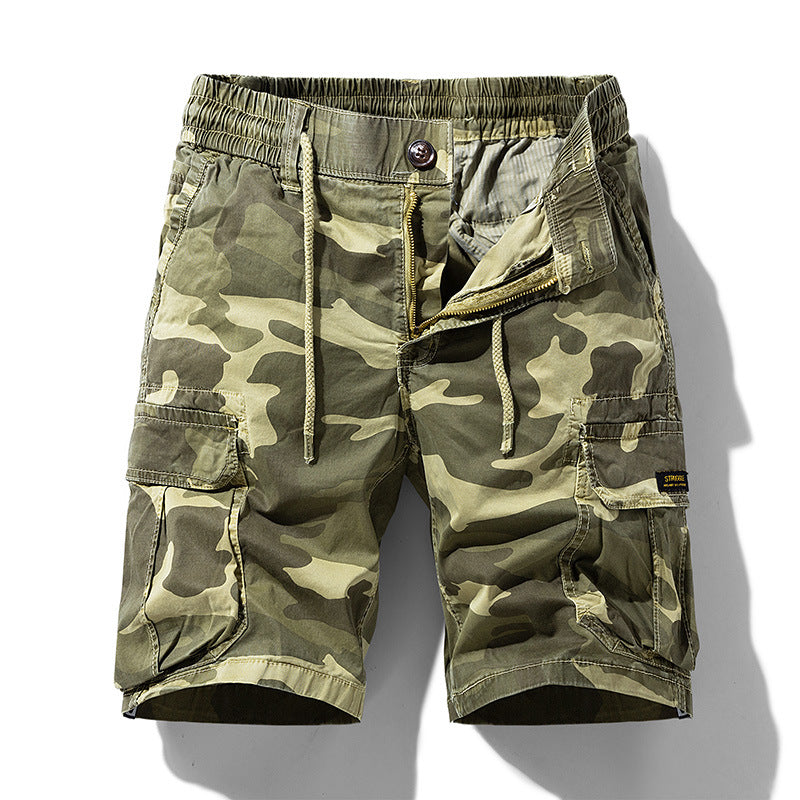 Camouflage cargo shorts met zijzakken voor heren - Carson