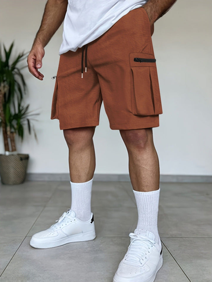Heren cargoshort utility zakken terracotta kleur - Dakar