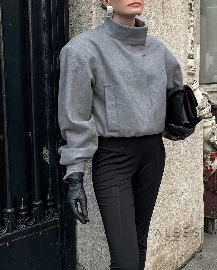 Kort damesjack met hoge kraag - Yasmin