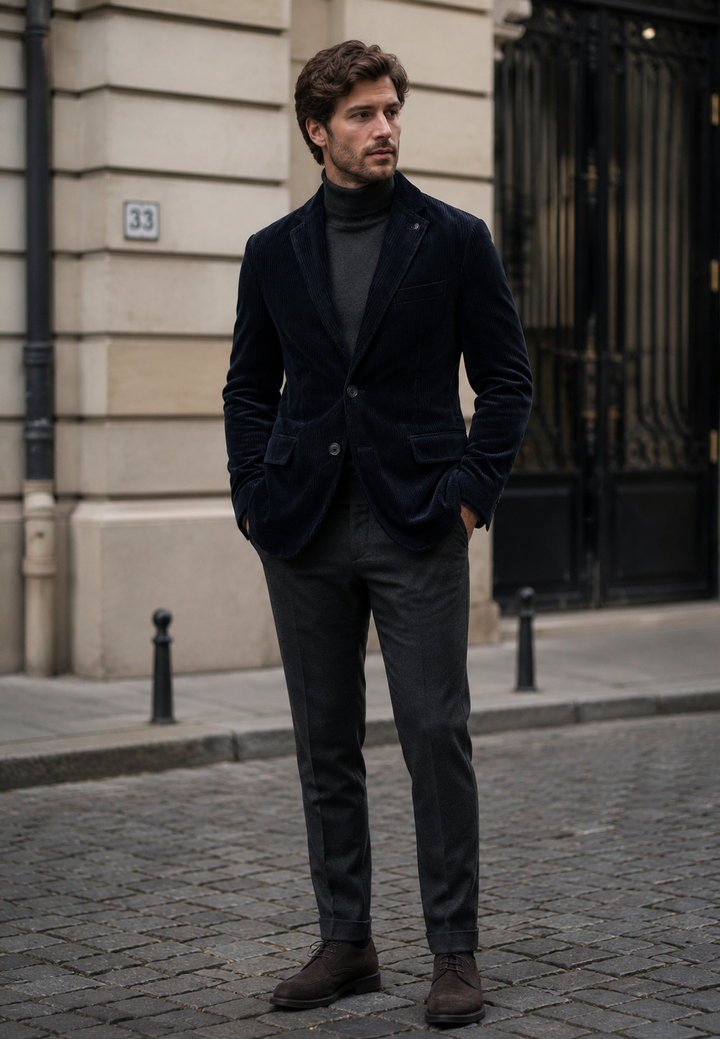 Corduroy blazer met knoopsluiting - Emmett