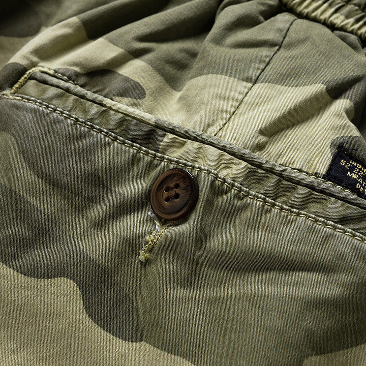 Camouflage cargo shorts met zijzakken voor heren - Carson
