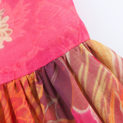 Strapless lange damesjurk met bloemenprint - Tifanny