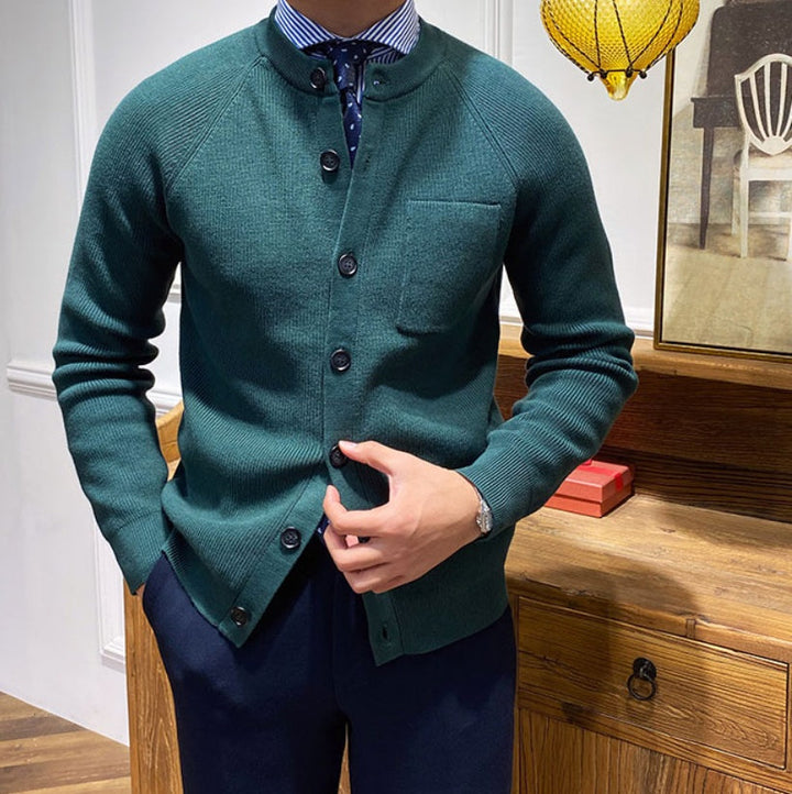 Premium gebreid herenvest met ronde hals - Darien