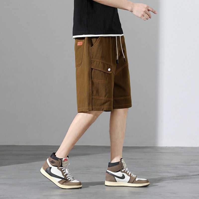 Herenshort urban stijl contrasterende stiksels - Mateo