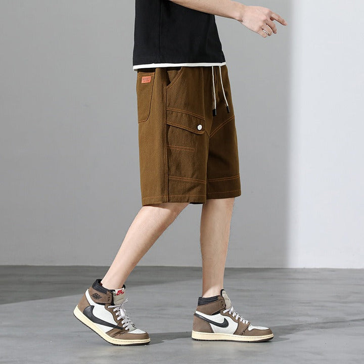 Herenshort urban stijl contrasterende stiksels - Mateo