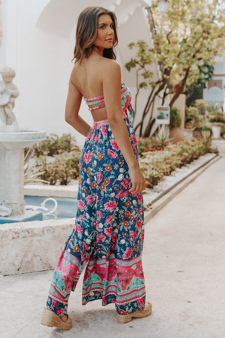 Strandjumpsuit met bloemenprint voor dames - Ottilie