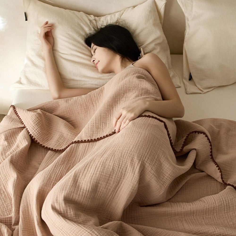 Katoenen mousseline deken