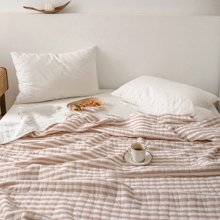 Gestreepte licht zomerse sprei