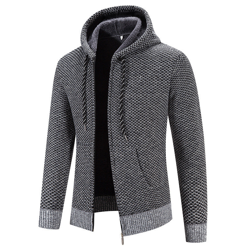 Herencardigan met capuchon en binnenvoering - Rynor