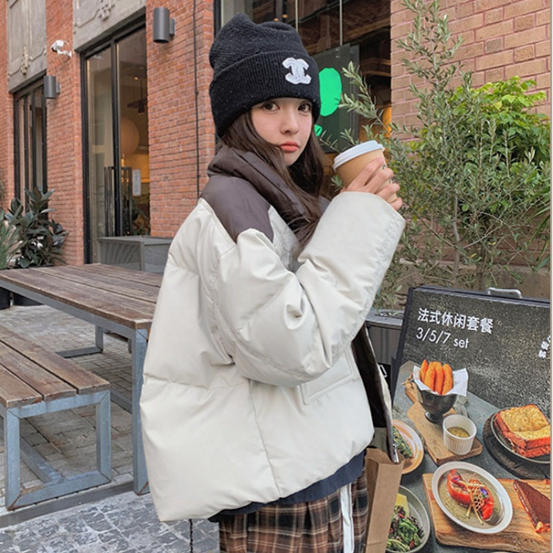 Gewatteerd jack met leren effect voor dames - Édrine