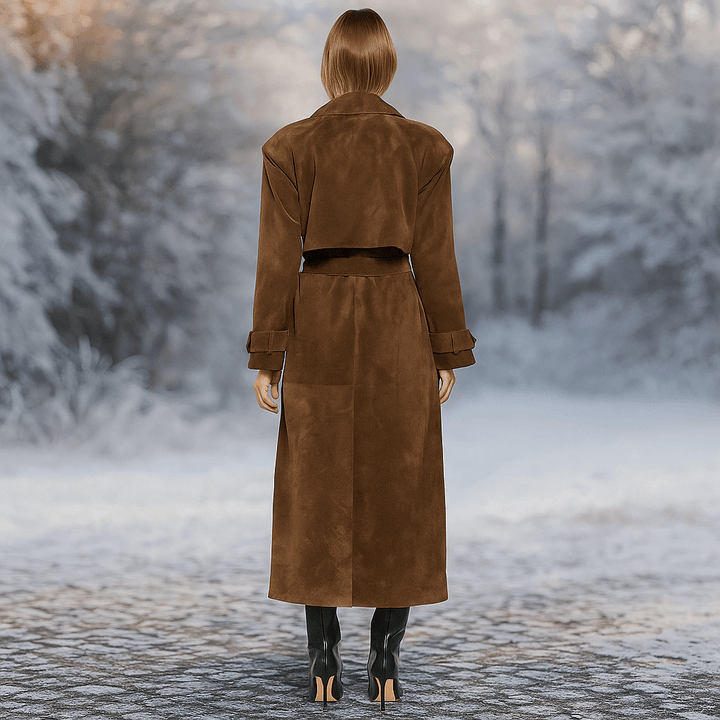 Trenchcoat met suède-effect voor dames - Isola