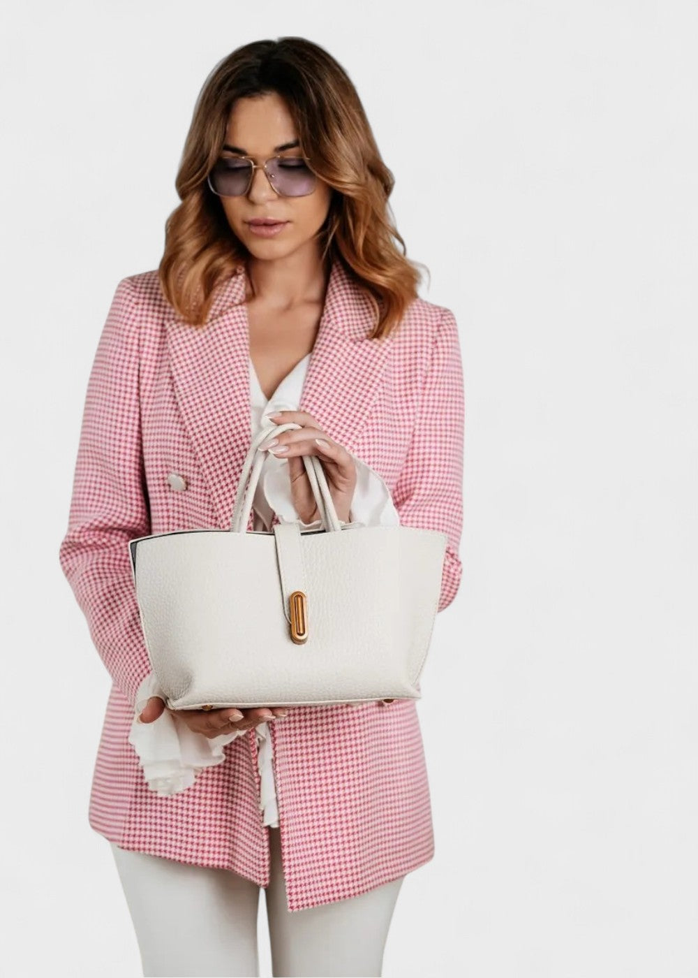 Damestas synthetisch leer met structuur en elegant ontwerp - Noiré